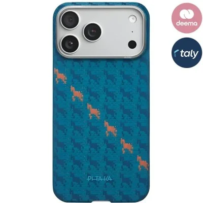 Pitaka Hapiness Rides Ultra Slim Case For iPhone 17 Pro Max - Indigo